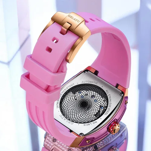 Vista 9 de OLEVS - Reloj automático de lujo para mujer con diamantes, fecha, clásico, de cuerda automática, relojes de pulsera luminosos e impermeables