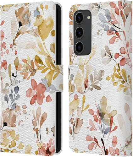 Vista 205 de Head Case Designs Officially Licensed Ninola Beige Wild Grasses Leather Wallet Case Compatible with Samsung Galaxy A07 4G