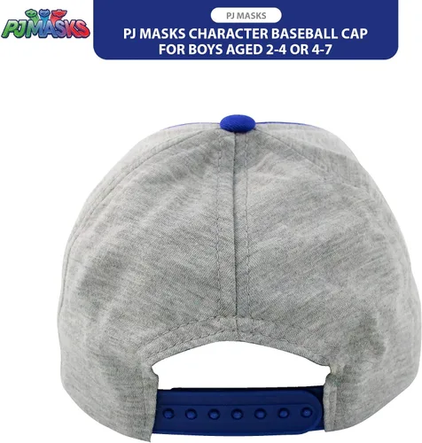 Vista 5 de PJ Masks Gorra de béisbol para niños, Catboy, Owlette, Gekko con ala curvada y cierre a presión (2T-7)