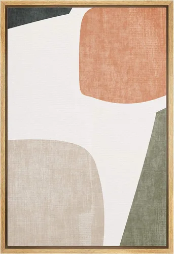 Vista 11 de IDEA4WALL Lienzo enmarcado para pared, acuarela pastel, cordillera, valle, ilustraciones abstractas, naturaleza, arte moderno, bohemio, decorativo