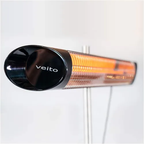 Vista 8 de Veito Blade Calentadores 1500W (Negro) IP55 weatherproof carbon infrared heater with remote. Premium indoor & outdoor wall mount for patios, homes