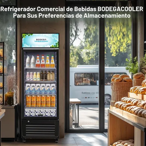 Vista 9 de BODEGA - Refrigerador comercial de bebidas de 10 pies cúbicos con LED