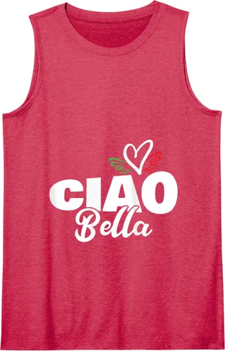 Vista 13 de Ciao Bella - Hermoso corazón italiano Italia - saludo Hello Tank Top Negro