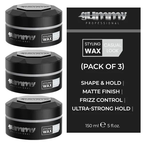 Vista 9 de Gummy Professional Bright Max Hold - Cera para peinar el cabello con complejo de queratina, acabado de alto brillo de fijación extra para espalda