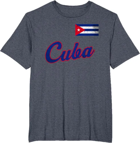Vista 27 de Camiseta cubana con bandera de béisbol de Cuba 2023, Negro