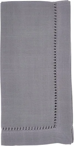Vista 109 de SARO LIFESTYLE Servilleta de cóctel con borde cosido (juego de 12), negro, 6"x6