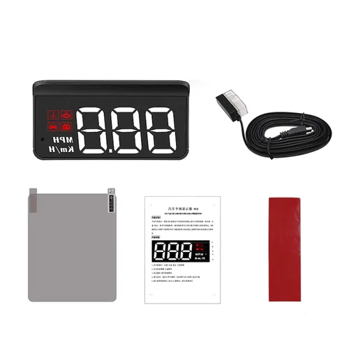 Vista 3 de Head Up Display, HUD GPS universal para coche, interfaz USB del velocímetro, velocidad, dirección de conducción, sobrevelocidad, código de falla