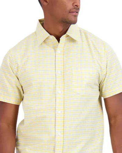 Vista 4 de Paquete de 3 camisa clásica de manga corta con botones y bolsillo frontal para hombre (disponible en tallas grandes y altas)