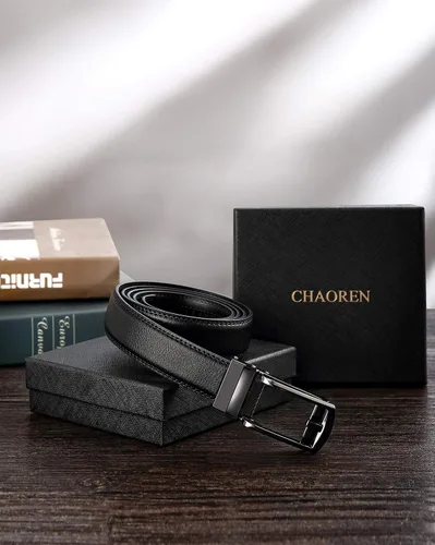 Vista 6 de CHAOREN Mens Dress Belt - Ratchet Belt Leather 1 14" Comfort Click - Perfect Companion to Mens Dress Shoes