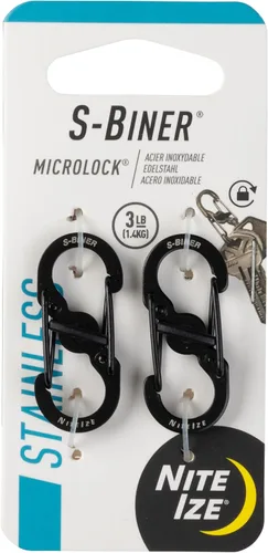 Vista 5 de Nite Ize S-Biner MicroLock de aluminio, llavero con mosquetón de bloqueo, paquete de 5, colores surtidos