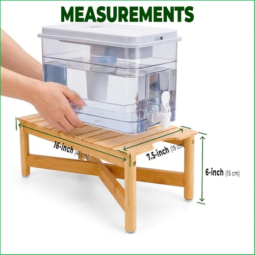 Vista 3 de Soporte para dispensador de filtro de agua, adecuado para dispensadores de agua de encimera con sistema de filtro, fácil de instalar, duradero