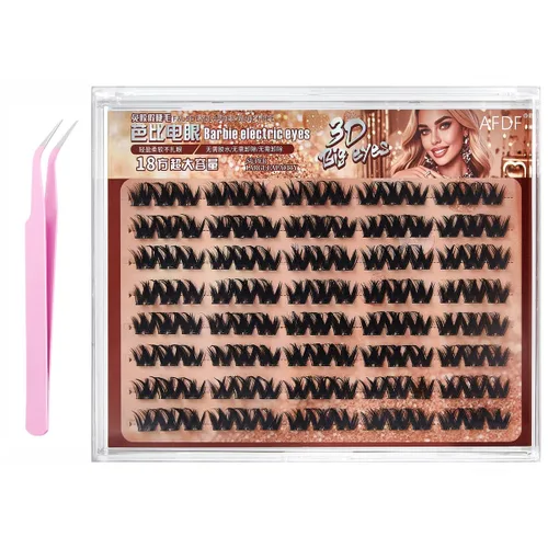 Vista 44 de Extensión de Pestañas DIY Efecto 3D Natural Individual 9/11/12mm Pestañas 80 Racimos Pestañas de Volumen Set Mixto, Extensión de Pestañas Caseras
