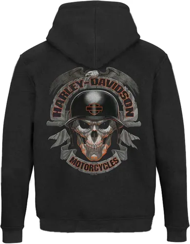 Vista 2 de Harley-Davidson - Sudadera con capucha para hombre, color negro