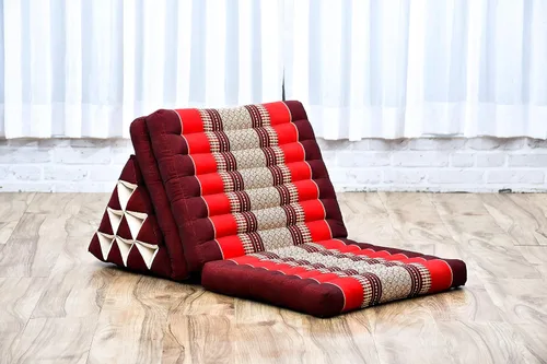 Vista 7 de Leewadee - Cómodo colchón japonés para piso - Cama tailandesa para piso con cojín triangular - Colchón futón - Estera de masaje tailandesa, 67 x 21