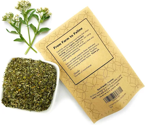 Vista 2 de munchiecat Recambio de hierba gatera orgánica – Certificado USDA Premium Catnip en bolsa de papel ecológica, natural y sin químicos