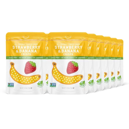 Vista 17 de Nature's Turn Bocadillos de frutas liofilizadas, patatas fritas de plátano, perfectos para almuerzos escolares o un bocadillo sobre la marcha, sin