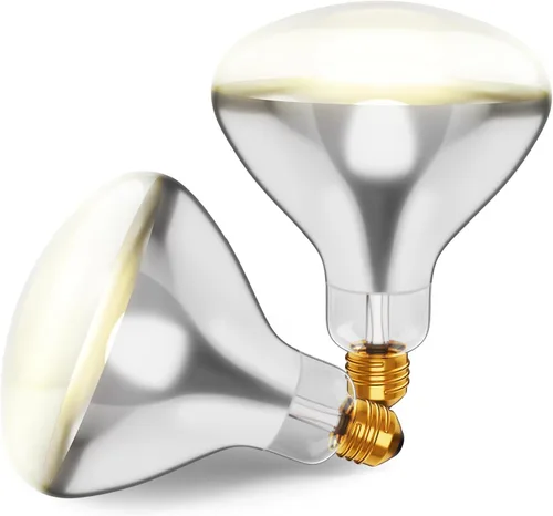Vista 10 de Bombillas incandescentes de 250 W R40 (paquete de 2) - Lámpara de calor infrarroja para baño para pollos, pollitos, cachorros, reptiles, ganado