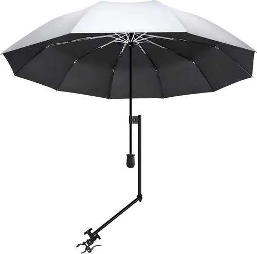 Vista 52 de XLINGZA Sombrilla de playa UPF 50+ con abrazadera universal ajustable