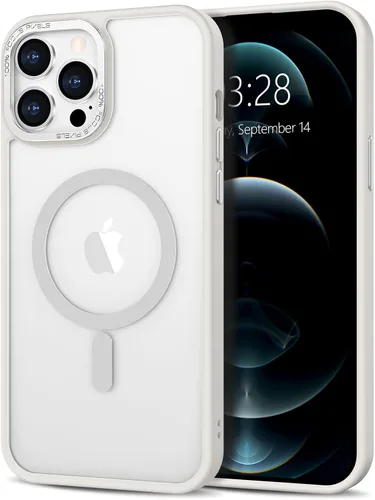 Vista 167 de Anuck - Funda magnética para iPhone 11 compatible con MagSafe, carcasa trasera mate translúcida dura, borde de TPU, delgada, resistente a impactos