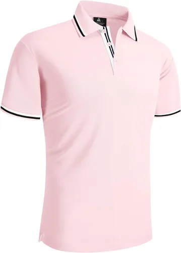 Vista 2 de GEEK LIGHTING Polo para hombre de manga corta con cuello casual de golf