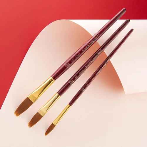 Vista 3 de Royal & Langnickel RSET-9140 Zip N' Close Oro Taklon Filbert Peine Set de 3 piezas