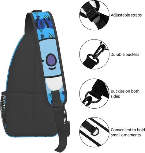 Vista 5 de SSNDFVY Bolso bandolera de gran capacidad para mujeres y hombres, bolso cruzado, bolso de hombro, bolsas de pecho para viajes, senderismo, gimnasio