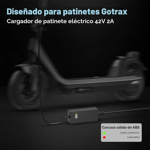 Vista 3 de EVAPLUS Certificado SGS Cargador de 42 V, 2 A, Adaptador de corriente con puerto CC hembra de 5,5 mm-2,5 mm/2,1 mm, Compatible con GOTRAX GXL V2
