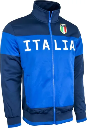 Vista 2 de Just 4 Kicks Chaqueta Italia para niño, chaqueta deportiva de fútbol Italia con cremallera completa, tallas juveniles