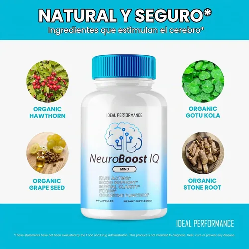 Vista 5 de Neuro Boost IQ Capsules, NeuroBoost IQ suplemento cerebral para píldoras de apoyo de salud y memoria, máxima fuerza, píldoras nootrópicas de fórmula