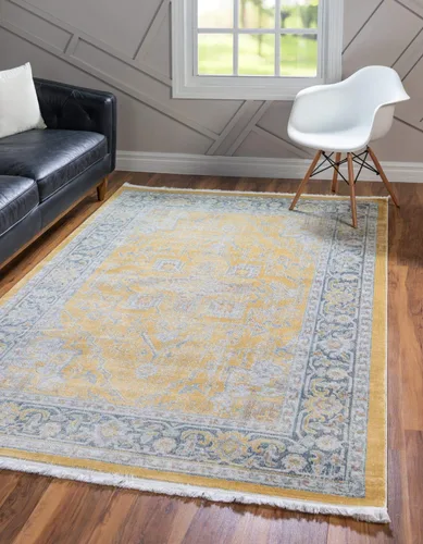 Vista 10 de Unique Loom Colección Baracoa - Alfombra de área Prado (2 pies 2 pulgadas x 3 pies 1 pulgada, Rectangular, Gris/Azul)