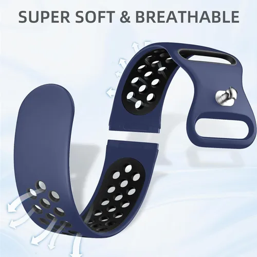Vista 3 de Maledan Correas deportivas transpirables para Fitbit Versa 3/4, Sense/Sense 2, correas de repuesto para hombres y mujeres, accesorios para relojes