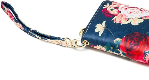 Vista 57 de Cartera de mano para mujer, estilo bohemio, con RFID, elegante, espaciosa con correa para viajes, capacidad para tarjetas, teléfono, dinero