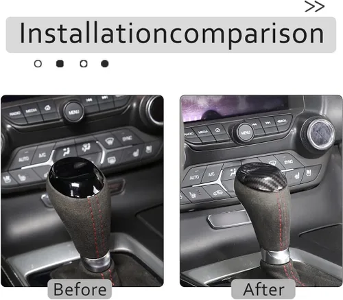 Vista 2 de Accesorios interiores para Chevrolet Corvette C7 2014-2019, accesorios de ajuste de cubierta de la cabeza de la palanca de cambios, accesorios