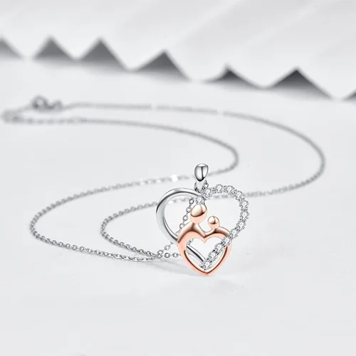Vista 2 de MEDWISE Heart Necklace for Women 925 Sterling Silver Heart Necklace Jewelry Gifts for Women Wife