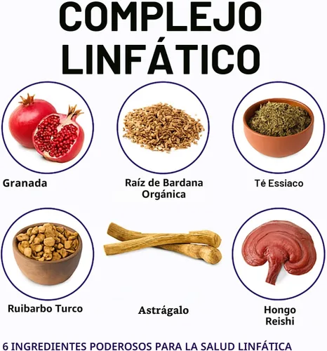 Vista 8 de Cápsulas de complejo linfático 6 en 1: drenaje linfático con bardana, diente de león, cuchillas de algas para reducir la hinchazón, equilibrar