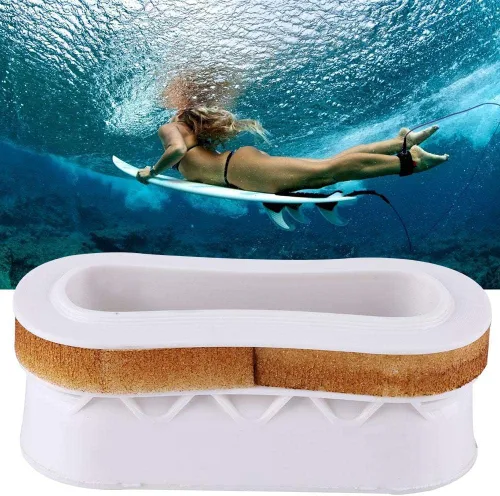 Vista 4 de Alomejor Mango de tabla de surf de plástico para montaje en tabla de remo inserto ergonómico accesorio de surf blanco