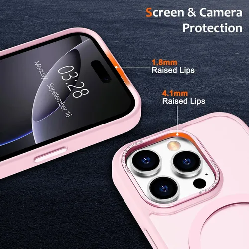 Vista 238 de Anuck - Funda magnética para iPhone 11 compatible con MagSafe, carcasa trasera mate translúcida dura, borde de TPU, delgada, resistente a impactos