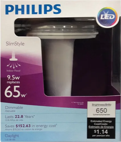Vista 2 de Philips Bombilla LED regulable 452466 de 65 vatios estilo delgado BR30