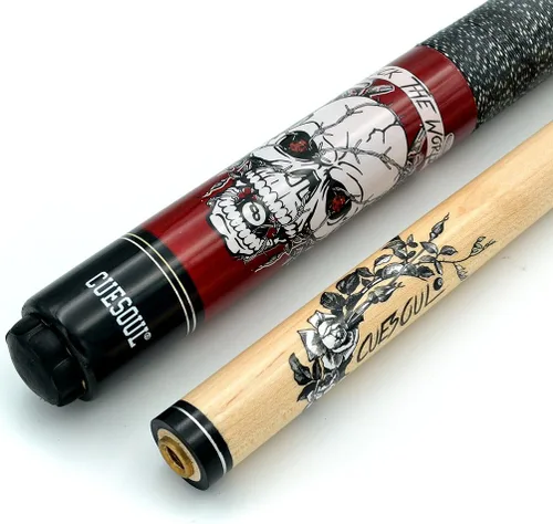 Vista 3 de CUESOUL Juego de taco de billar de arce de 58 pulgadas 19/20/21 oz 1/2 - Serie Rockin