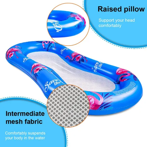 Vista 7 de ZHUYNXIR Flotador de piscina para adultos, hamaca flotante, balsas inflables, sofá de aire para piscina, cama flotante, tumbado en él, todo tu
