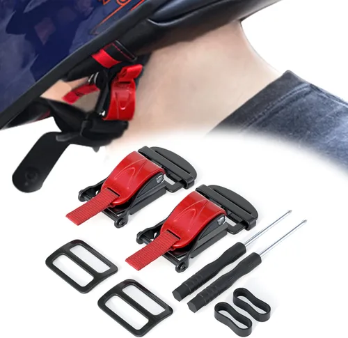 Vista 8 de Kit de hebilla de liberación rápida JAGASOL para casco de motocicleta, accesorios de metal para casco de motocicleta, correa para la barbilla