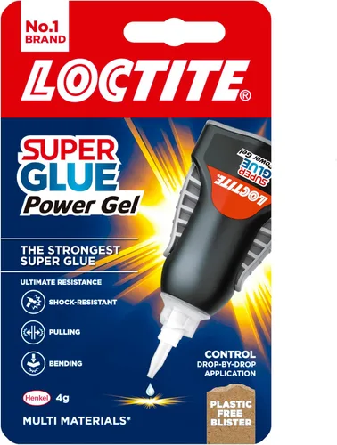 Vista 2 de Loctite Super Glue Power Flex Control, gel flexible de superpegamento, superpegamento con fórmula antigoteo para aplicaciones verticales, pegamento