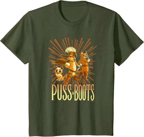 Vista 10 de DreamWorks Puss in Boots: The Last Wish Cat Trio Poster - Camiseta pequeña Negro