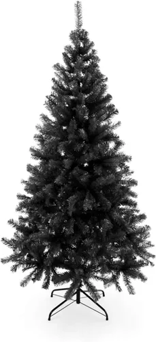 Vista 2 de Perfect Holiday Árbol de Navidad de pino canadiense negro de 4 pies 291 puntas, diámetro 30 pulgadas Incluye soporte de metal (PVC-4BLK)
