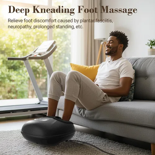 Vista 7 de CuPiLo - Masajeador shiatsu de pies con calor, elegible para FSA y HSA, vibración y presión ajustable para fascitis plantar, neuropatía, regalo