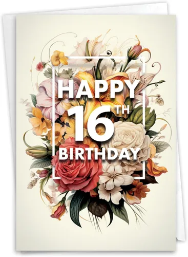 Vista 7 de NobleWorks - Divertida tarjeta de felicitación de cumpleaños de 16 años con sobre de 5 x 7 pulgadas (1 tarjeta) (no 3D, purpurina o brillante)