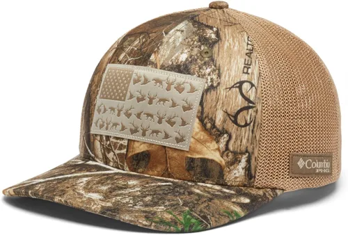 Vista 10 de Columbia Gorra unisex de malla de camuflaje PHG Signo Mossy Oak Bottomland/Negro/Phg