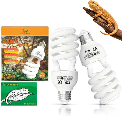 Vista 11 de Bombilla UVB de reptil 5.0 15W, base compacta de luz fluorescente