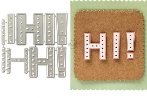 Vista 7 de DzIxY Happy Birthday Abrazos Palabras Troqueles de corte de metal para hacer tarjetas, kit de papel de relieve, troquelados, plantillas de máquina