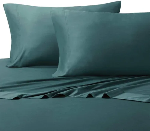Vista 15 de Juego de sábanas sedosas y suaves de bambú-algodón híbrido, sábanas de cama 100 % de bambú-algodón.